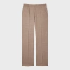 Paul Smith Tan Tropical Wool Elasticated-waist Trousers Brown In Brown