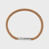 Paul Smith Tan Two-tone Braided Leather Bracelet Brown In Brown