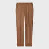 Paul Smith Tapered-fit Cinnamon Overdyed Wool-cashmere Flannel Trousers Brown In Brown