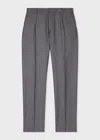 Paul Smith Tapered-fit Grey Check Elastic-back Trousers Blue In Blue