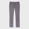 Paul Smith Tapered-fit Grey Linen And Wool-blend Twill Trousers In Grey