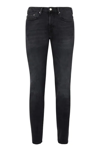 Paul Smith Slim Cut Denim Trousers In Gray