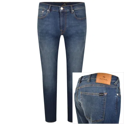 Paul Smith Tapered Fit Jeans Mid Wash Blue