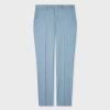 Paul Smith Tapered-fit Light Blue Wool-cashmere Flannel Trousers In Blue