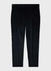 Paul Smith Tapered-fit Navy Cotton And Wool-blend Corduroy Trousers Blue In Black