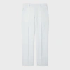Paul Smith Tapered-fit Pale Blue Linen Trousers In White