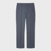 Paul Smith Tapered-fit Stone Blue Linen Trousers In Blue