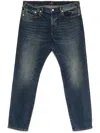 Paul Smith Bleach Wash Tapered Leg Denim Jeans In Vintage