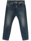 Paul Smith Bleach Wash Tapered Leg Denim Jeans In Vintage