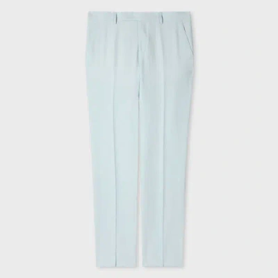 Paul Smith Tapered-fit Light Blue Linen Trousers