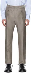 Paul Smith Taupe Creased Trousers In 61 Browns
