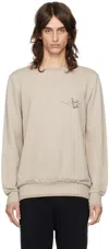 Paul Smith Taupe Embroidered Sweatshirt In 63 Browns