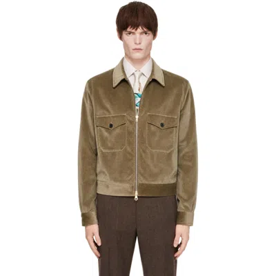 Paul Smith Taupe Oversized Zip Jacket In 63 Browns