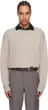 Paul Smith Taupe Ribbed Sweater In 7