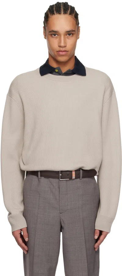Paul Smith Taupe Ribbed Sweater In 7