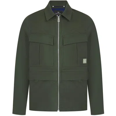 Pre-owned Paul Smith Tech Shirt Field Jacket In Green