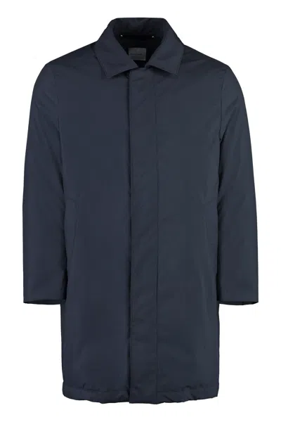 Paul Smith Technical Fabric Parka Jacket For Men In Blue