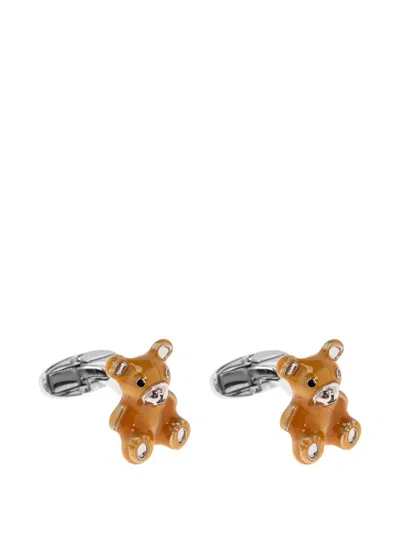 Paul Smith Teddy Bear Cufflinks In Neutral
