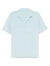Paul Smith Towel Stripe Short Sleeved Shirt Blue In Blue