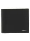 Paul Smith Men Wallet Billfold Coin Printed Design In Black