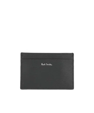 Paul Smith Textured Card Holder Wallet In Black
