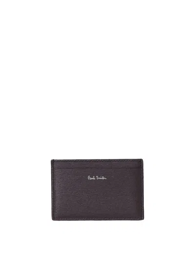 Paul Smith Textured Leather Card Holder In Multi