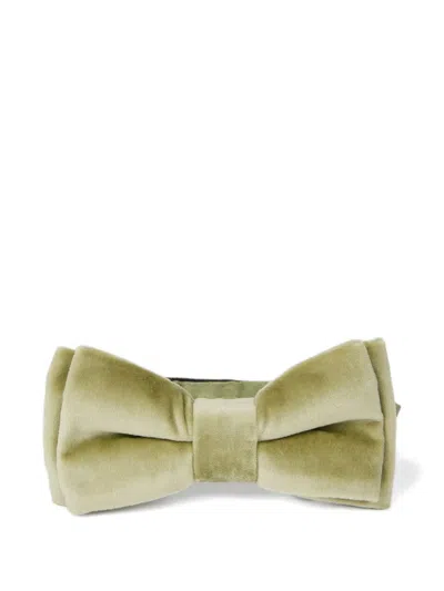 Paul Smith Textured Pleated Bow Tie In Green