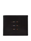 Paul Smith Textured Stripe Wallet In Black