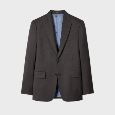 Paul Smith The Brierley - Brown Puppytooth Wool Blazer In Gray