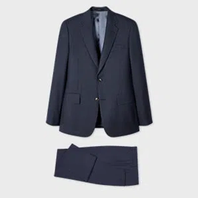 Paul Smith The Brierley - Dark Blue Marl Wool 'a Suit To Travel In' In Animal Print