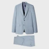 Paul Smith The Brierley - Light Blue Overdyed Marl Wool Suit In Blue