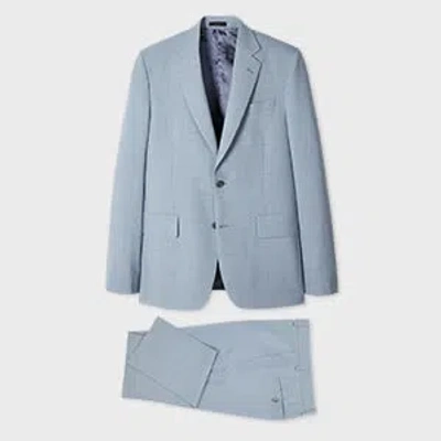 Paul Smith The Brierley - Light Blue Overdyed Marl Wool Suit