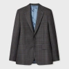 Paul Smith The Brierley - Navy And Grey Check Wool Blazer Blue In Gray