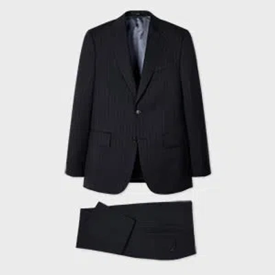 Paul Smith The Brierley - Navy Pinstripe Wool Two-button Suit Blue