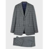 Paul Smith The Brierley - Slate Grey Check Wool Suit Green In Green