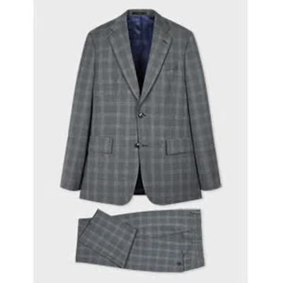 Paul Smith The Brierley - Slate Grey Check Wool Suit Green