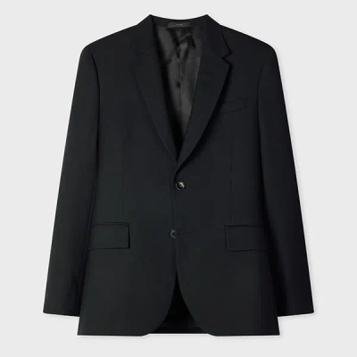 Paul Smith The Brierley - Black Wool-mohair Blazer In Blue