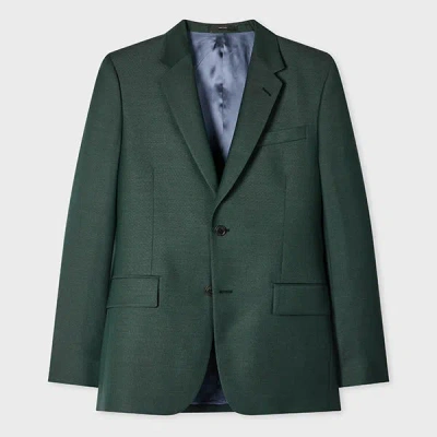 Paul Smith The Brierley - Teal Green Sharkskin Wool Blazer