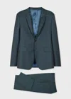 Paul Smith The Kensington - Slim-fit Dark Petrol Sharkskin Wool Suit Blue