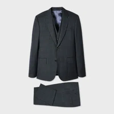 Paul Smith The Soho - Green Superfine Merino Wool Check Three-piece Suit In Gray