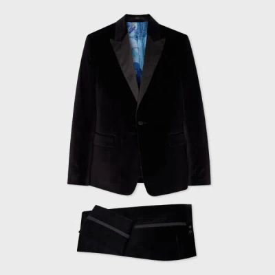 Paul Smith The Soho - Tailored-fit Black Velvet Evening Suit