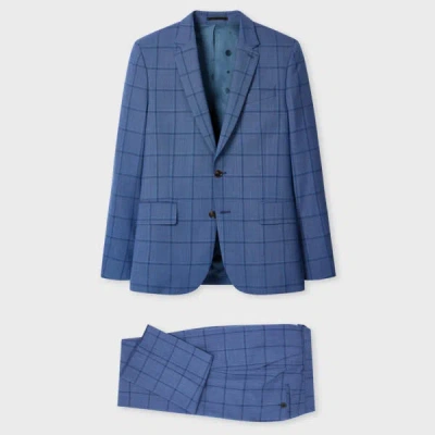 Paul Smith The Soho - Tailored-fit Blue Check Wool Suit