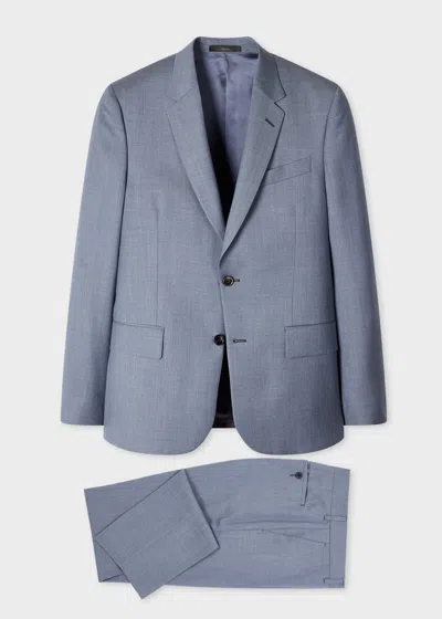 Paul Smith The Soho - Tailored-fit Blue Marl Tropical Wool Suit