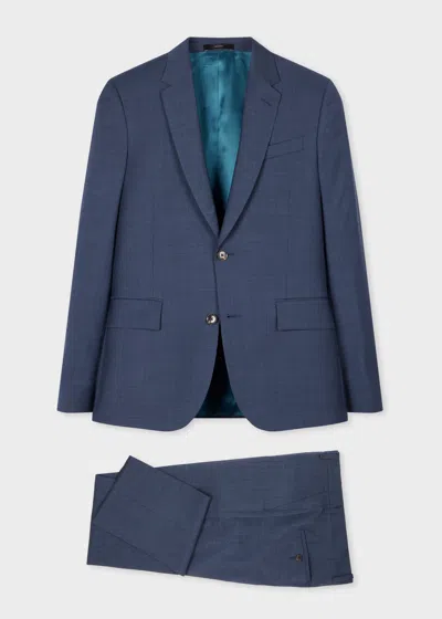 Paul Smith The Soho - Tailored-fit Blue Puppytooth Wool Suit