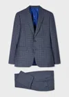 Paul Smith Man Suit Navy Size 44 Wool In Blue