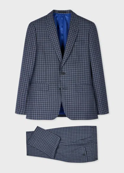 Paul Smith Man Suit Navy Size 44 Wool In Blue