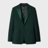 Paul Smith The Soho - Tailored-fit Dark Green Wool-mohair Evening Blazer In Green