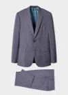 Paul Smith The Soho - Tailored-fit Grey Overdyed Melange Wool Suit Purple In Purple