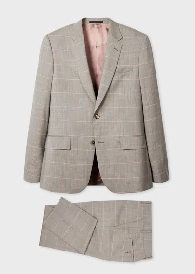 Paul Smith The Soho - Tailored-fit Grey Windowpane Check Wool-cashmere Suit In Gray