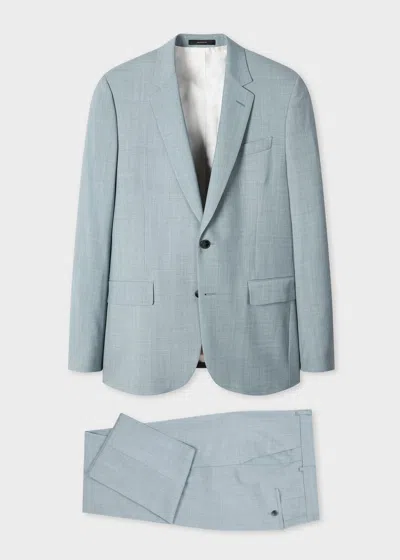 Paul Smith The Soho - Tailored-fit Light Blue Overdyed Melange Wool Suit